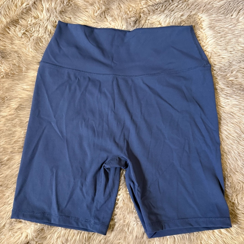 Women's Blue High-Waisted Shorts